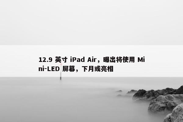 12.9 英寸 iPad Air，曝出将使用 Mini-LED 屏幕，下月或亮相