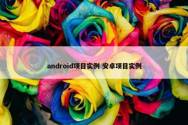 android项目实例 安卓项目实例